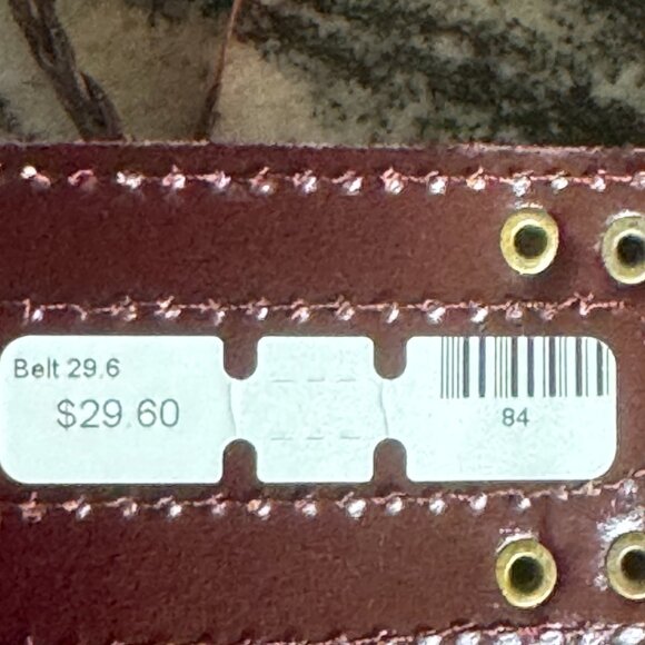 NWT faux leather woven wide belt size medium - Picture 7 of 7